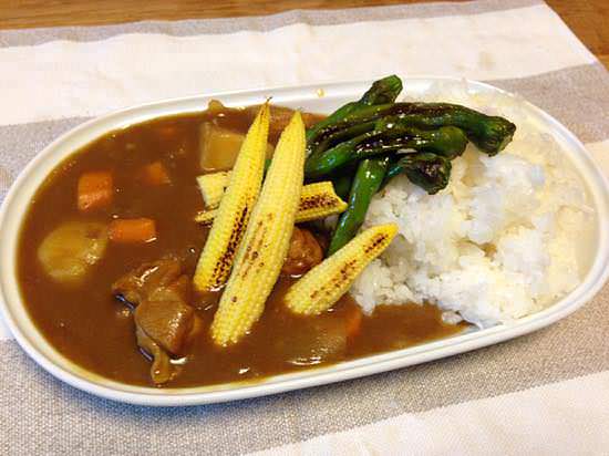 ヤングコーンで夏野菜カレー