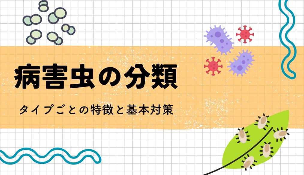 病害虫の5大分類|タイプごとの特徴と基本対策