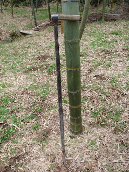 タケノコ掘りの道具「ホリ」（京都山城地方のタケノコ鍬）