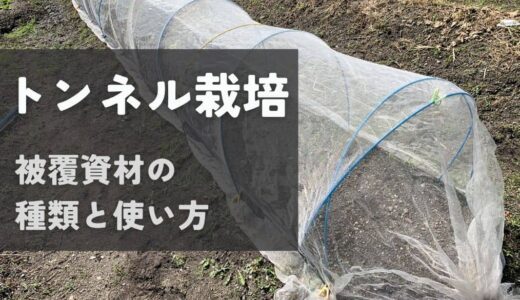 トンネル栽培に使う被覆資材の種類と使い方