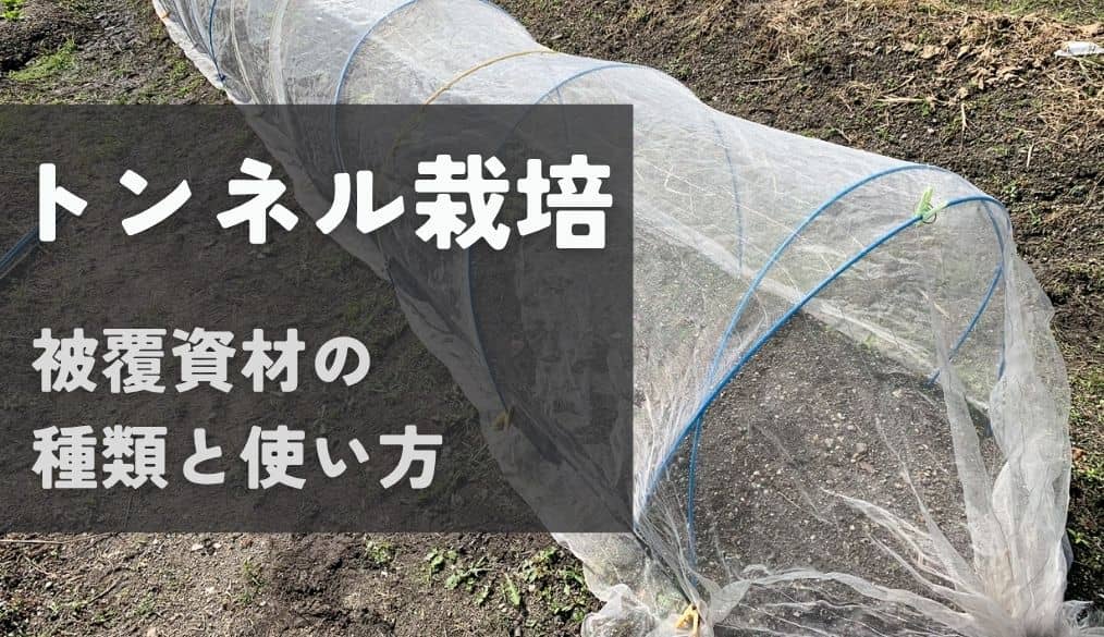 トンネル栽培に使う被覆資材の種類と使い方