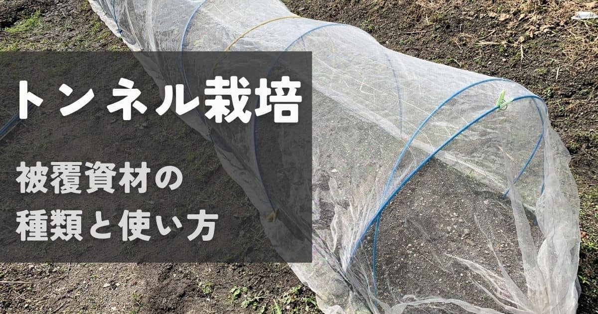 トンネル栽培に使う被覆資材の種類と使い方 | やまむファーム