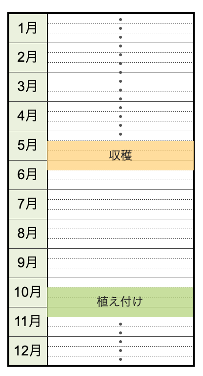 イチゴの栽培時期・栽培カレンダー