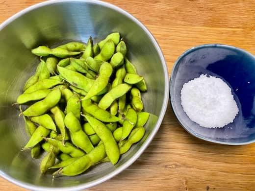 枝豆の塩茹での材料