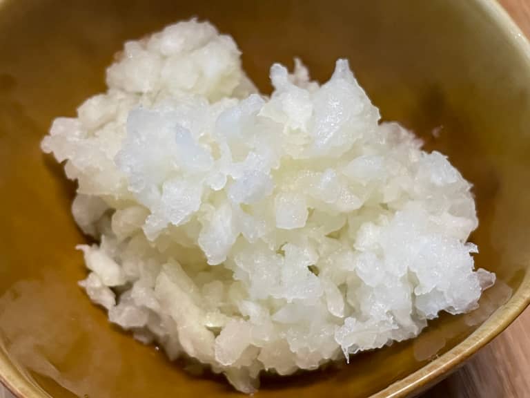 鬼おろしでおろした大根